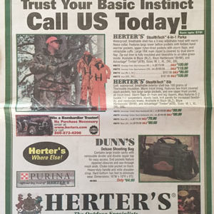 Herter's newspaper ad