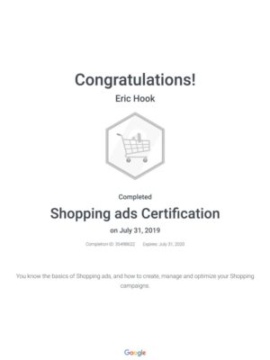 Shopping ads Certification _ Google